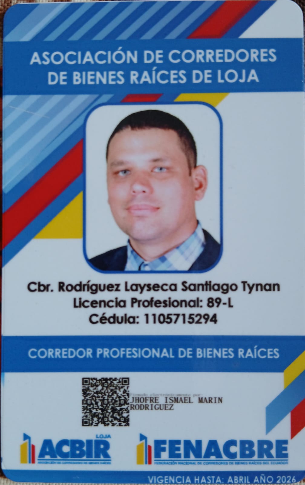 InstaCasa's Current Real Estate License - 2025 through 2026